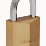 Master Lock 1145D High Security Hexagonal Shackle Brass Padlock - Image 3