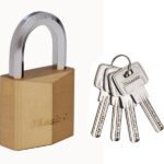 Master Lock 1145D High Security Hexagonal Shackle Brass Padlock - Image 4
