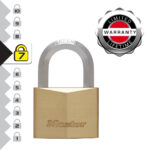 Master Lock 1145D High Security Hexagonal Shackle Brass Padlock - Image 5