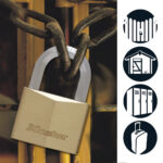 Master Lock 1145D High Security Hexagonal Shackle Brass Padlock - Image 6