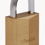 Master Lock 1155D High Security Hexagonal Shackle Brass Padlock - Image 4