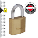 Master Lock 1155D High Security Hexagonal Shackle Brass Padlock - Image 5