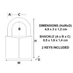 Master Lock 130EURD 30mm Brass Padlock - Image 5