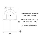 Master Lock 140EURDLF Brass 40mm Padlock - Image 4