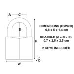 Master Lock 150EURD 50mm Brass Padlock - Image 7