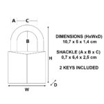 Master Lock 150EURDLJ 50mm Brass Padlock - Image 5