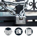 Master Lock 690EURD Rectangular Armoured Zinc Padlock - Image 4