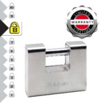 Master Lock 690EURD Rectangular Armoured Zinc Padlock - Image 3