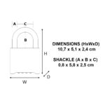 Master Lock 175EURDLH 52mm Brass Combination Padlock - Image 7