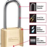 Master Lock 175EURDLH 52mm Brass Combination Padlock - Image 5