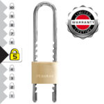 Master Lock 1950EURD 50mm Brass Padlock 1950D - 70 to 155mm Adjustable Shackle - Image 3