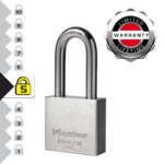 Master Lock 2340EURDLH Marine Padlock with Key and Long Shackle, Grey - Image 3