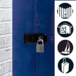 Master Lock 2340EURDLH Marine Padlock with Key and Long Shackle, Grey - Image 5