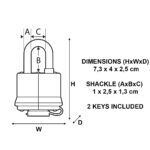 Master Lock 312EURD Laminated Padlock with Key and Thermoplastic Cover - Image 5
