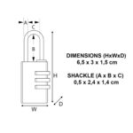 Mater Lock 630EURD Brass 30mm Combination Padlock - Image 5