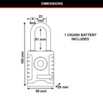 Master Lock 4401EURLHEC Bluetooth Outdoor Padlock - Image 5