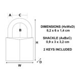 Master Lock 160EURD Brass 60mm Padlock - Image 6