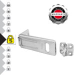 Master Lock 703EURD Outdoor Door Padlock Hasp & Staple - Image 3