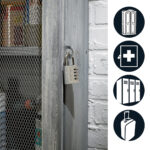 Master Lock 7640EURD Combination Padlock in Aluminium, Grey - Image 4