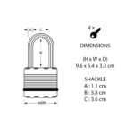 Master Lock M15EURDLF Excell Padlock 64mm - Image 5