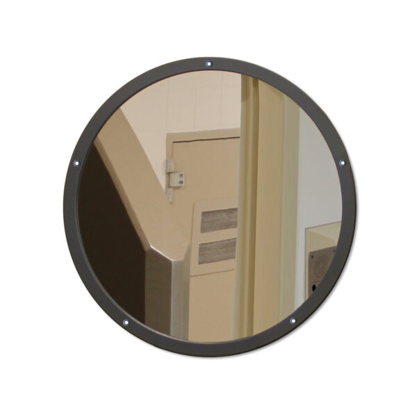 Flat Stainless Steel Vanity Mirror - Anti-Ligature 400mm Round