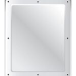 Flat Stainless Steel Vanity Mirror - Anti-Vandal 600 x 500mm - Image 2