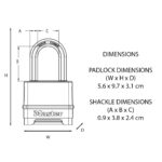 Master Lock M175EURDLF Excell Combination Padlock 56mm - Image 6