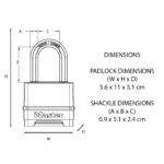 Master Lock M175EURDLH Excell Combination Padlock 56mm - Image 6