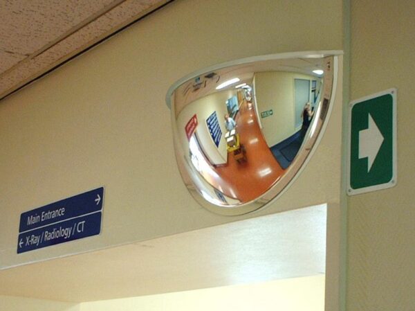 Mirror 600mm Deluxe Half Face Dome Mirror With Cap
