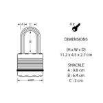 Master Lock M1EURDLJ Excell Padlock 64mm Long Shackle - Image 5