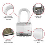 Master Lock Excell Laminated Padlock M5EURDLF - Image 5