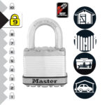 MASTER LOCK M5EURT Heavy Duty Laminated Steel Padlock Pack of 2 - Image 3