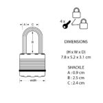 MASTER LOCK M5EURT Heavy Duty Laminated Steel Padlock Pack of 2 - Image 5