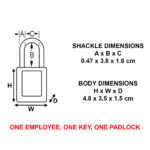 Master Lock S31GRN Thermoplastic Safety Padlock Green, Shackle - Image 4