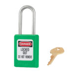 Master Lock S31GRN Thermoplastic Safety Padlock Green, Shackle - Image 2