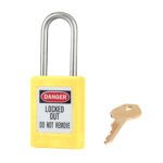 Master Lock S31YLW Thermoplastic Safety Padlock Black, Shackle - Image 2